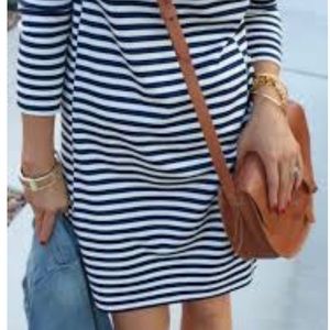 Navy and white strip JCrew factory dress